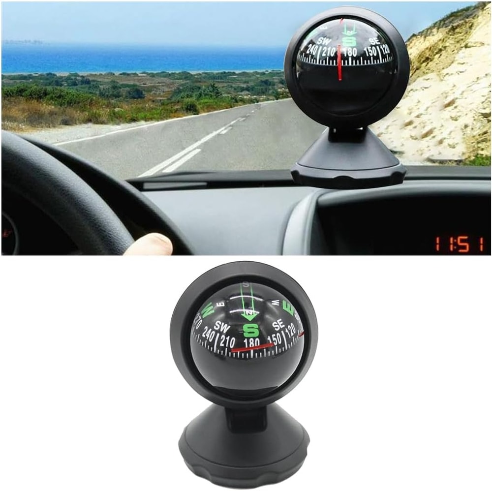 Adjustable Dashboard Car Compass for Accurate Vehicle and Marine Navigation