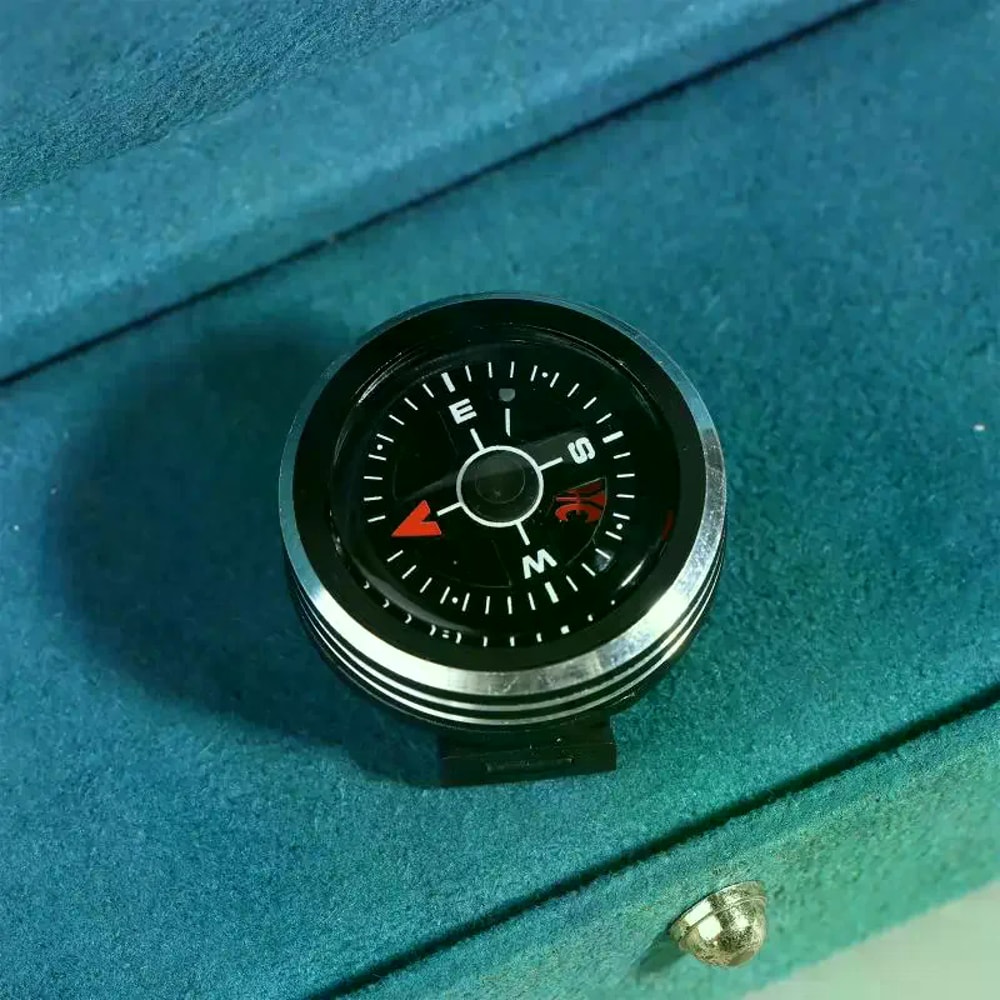 Mini Clip-On Survival Compass for Watch Strap Portable Mini Compass Keychain for Hiking & Camping