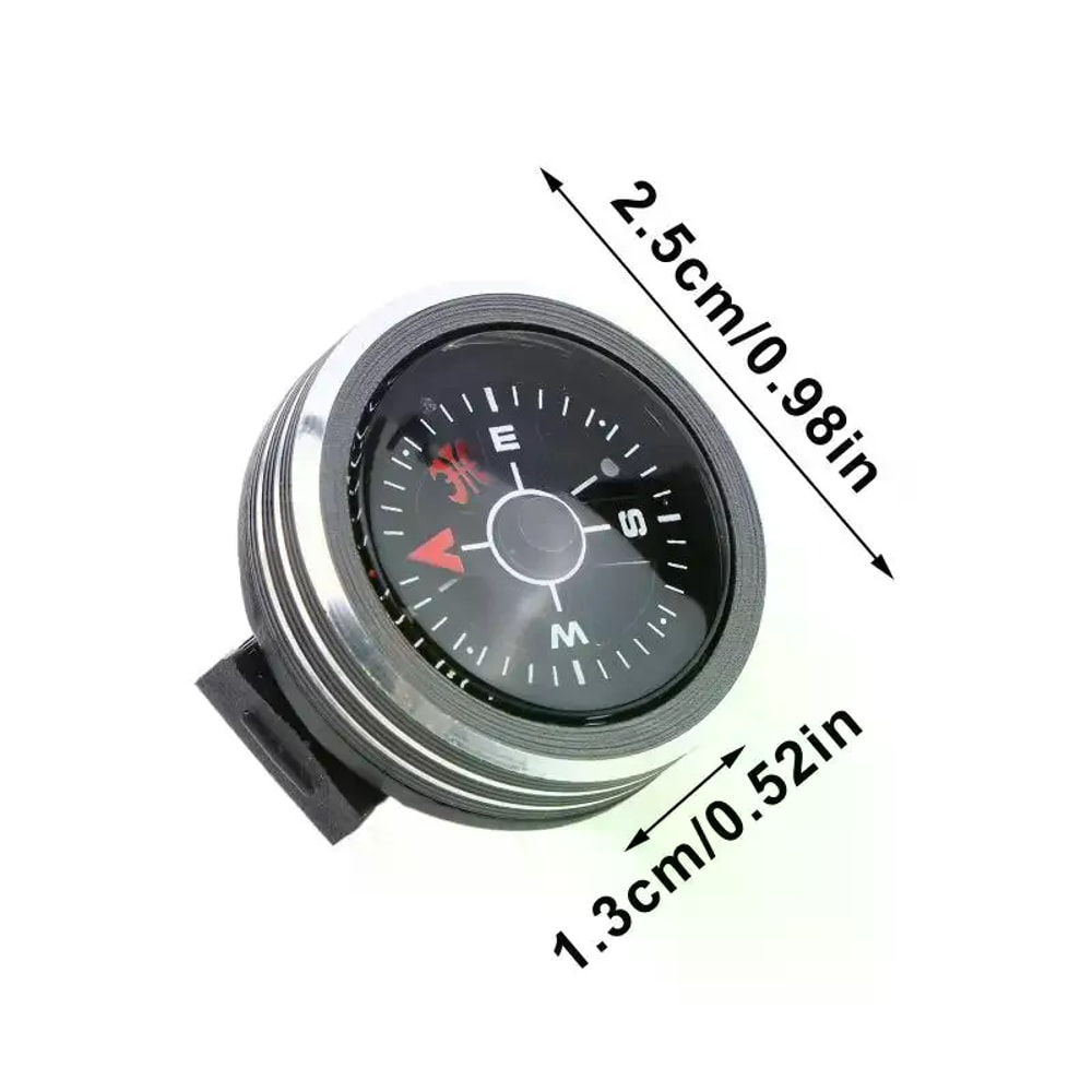 Mini Clip-On Survival Compass for Watch Strap Portable Mini Compass Keychain for Hiking & Camping