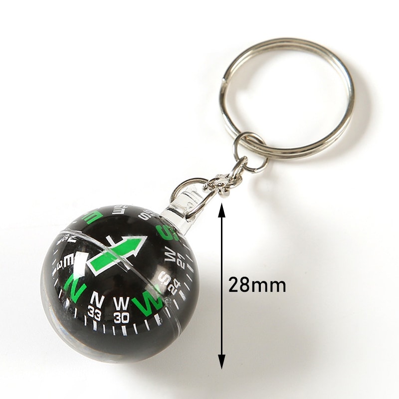 Mini Compass Keychain Portable Survival Compass For Camping Hiking Navigation 1