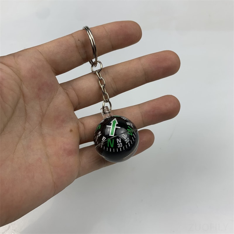 Mini Compass Keychain Portable Survival Compass For Camping Hiking Navigation 0