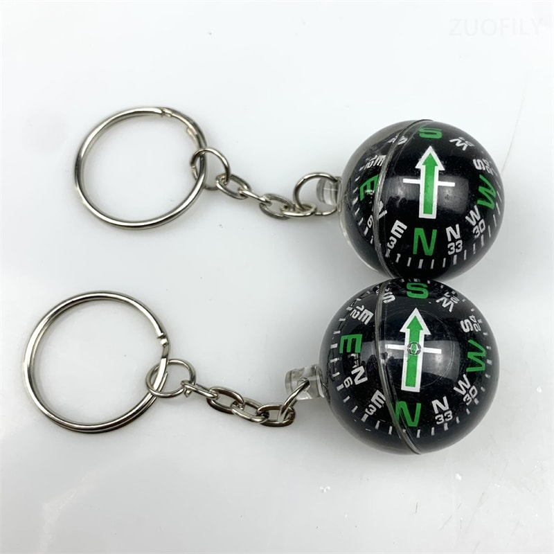 Mini Compass Keychain Portable Survival Compass For Camping Hiking Navigation 4
