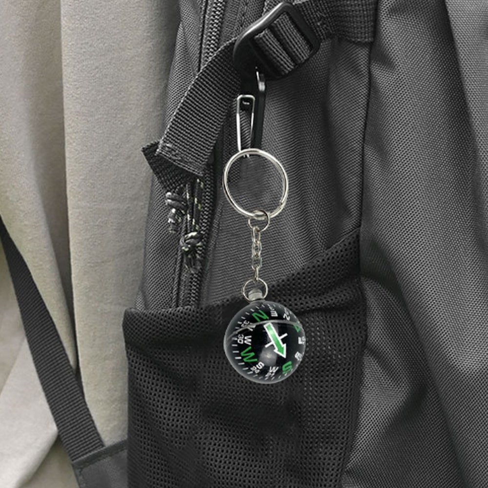 Mini Compass Keychain Portable Survival Compass For Camping Hiking Navigation 5