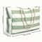 Striped Waterproof Beach Tote Bag Large Capacity Foldable Sandproof Shoulder Bag