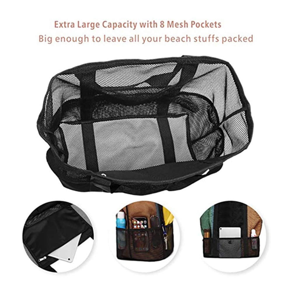 SandFree Mesh Beach Tote Waterproof Large Pool Travel Bag 3