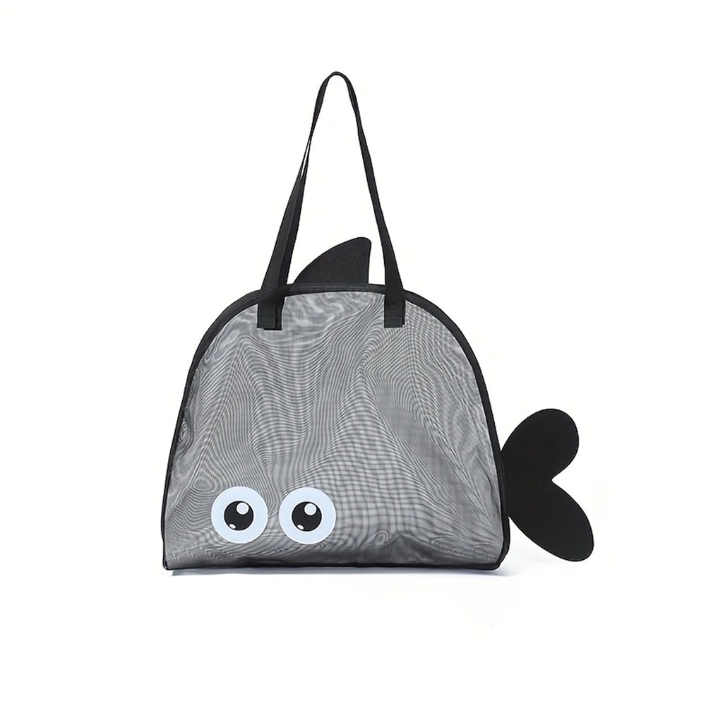 Mesh Beach Bag Large Beach Tote with Pockets for Sand Free Storage & Family Essentials