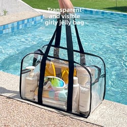 clearguard transparent beach bag waterproof swim tote with dry wet separation