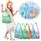 Kids Mesh Beach Bag For Shell Collecting Colorful Lightweight Beach Toy Storage Bag 1