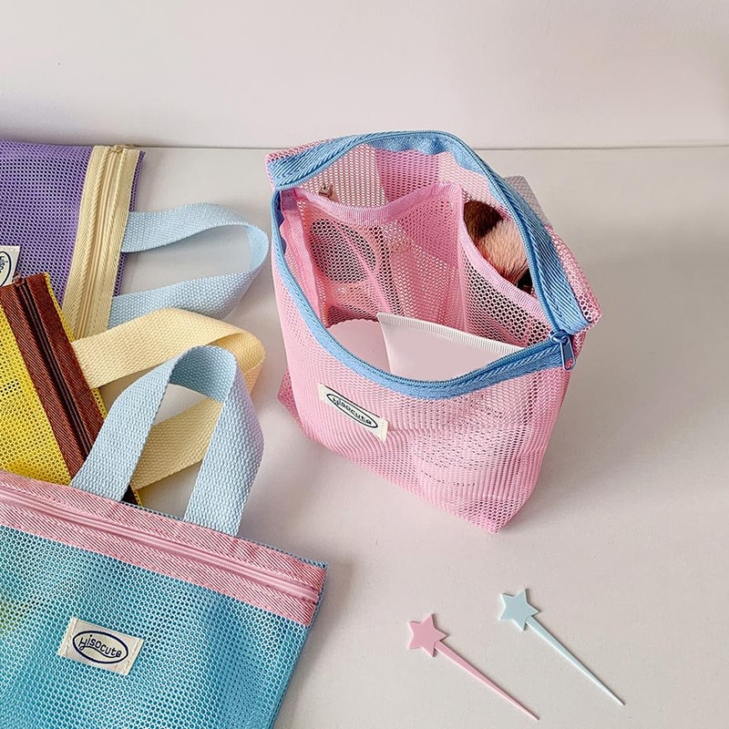 Korean Style Mini Tote Organizer Portable Makeup Pouch Travel Storage Bag For Everyday Essentials 2