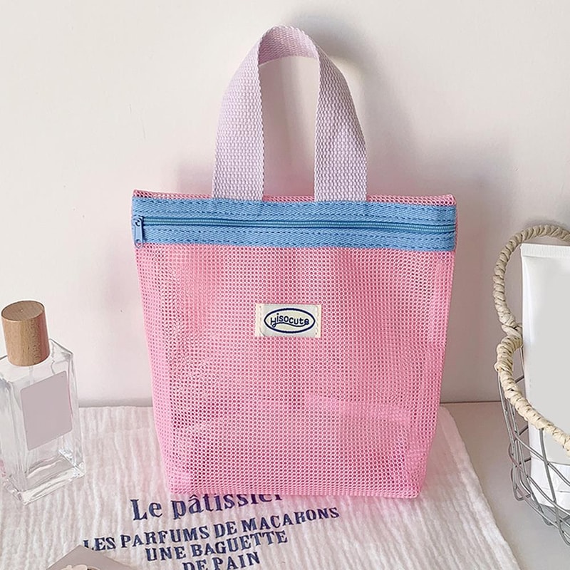 Korean Style Mini Tote Organizer Portable Makeup Pouch Travel Storage Bag For Everyday Essentials 4