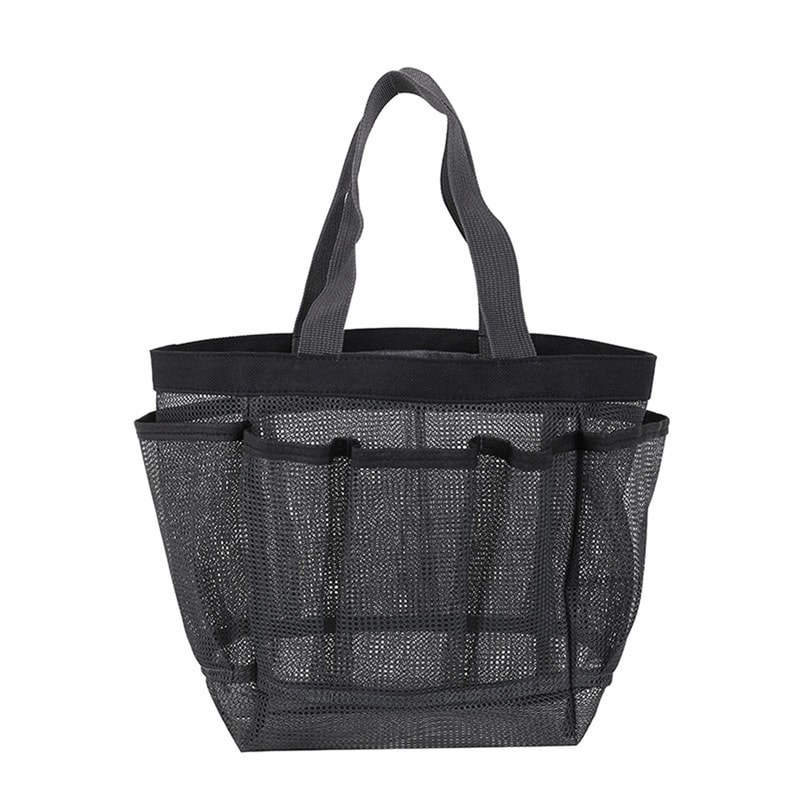 Large Capacity Mesh Beach Bag With Pockets Waterproof Shower And Swimming Organizer 2