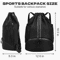 Waterproof Drawstring Gym Backpack With Wet Dry Compartment For Swimming Basketball Fitness 1
