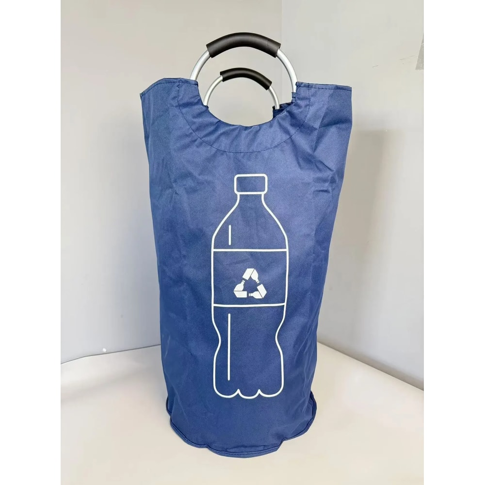 Foldable Laundry Storage Bag With Aluminum Handle Portable Laundry Storage Bag Recycling Organize 4