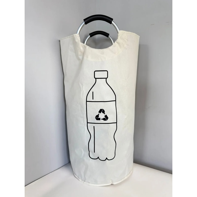 Foldable Laundry Storage Bag With Aluminum Handle Portable Laundry Storage Bag Recycling Organize 5