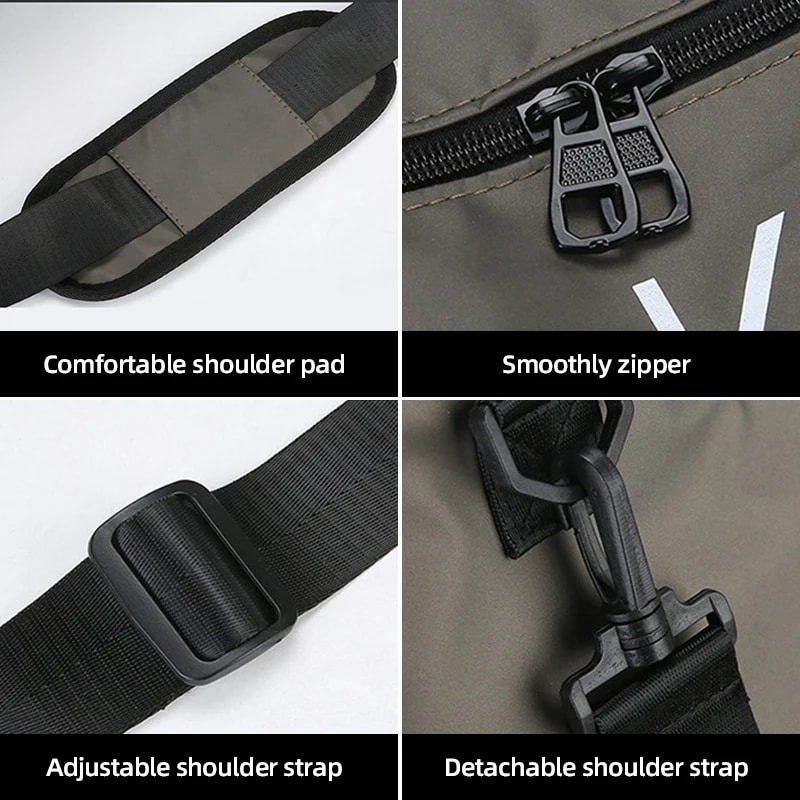 Waterproof Travel Duffel Bag With Shoe Compartment Dry Wet Gym Sports Bag 2