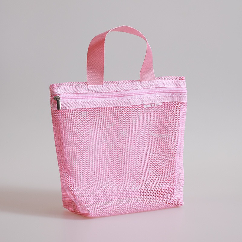 Portable Hanging Makeup Organizer Travel Toiletry Bag With Breathable Mesh Storage 4