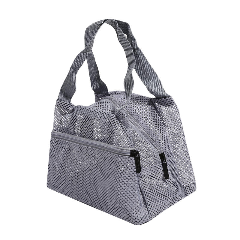 Large Capacity Mesh Makeup Bag With Handle Travel Toiletry Organizer 2