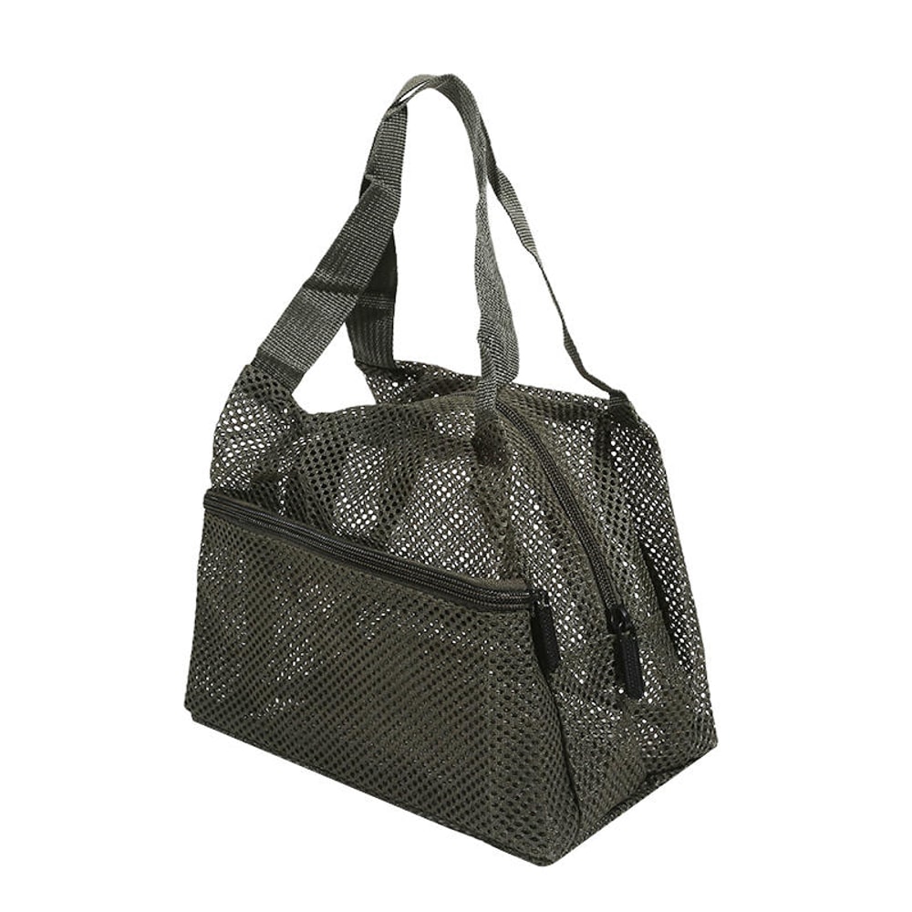 Large Capacity Mesh Makeup Bag With Handle Travel Toiletry Organizer 3