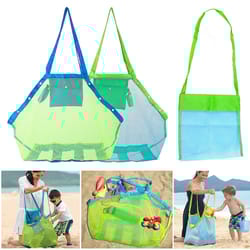 large capacity mesh beach bag for kids anti sand toy storage tote waterproof travel organizer