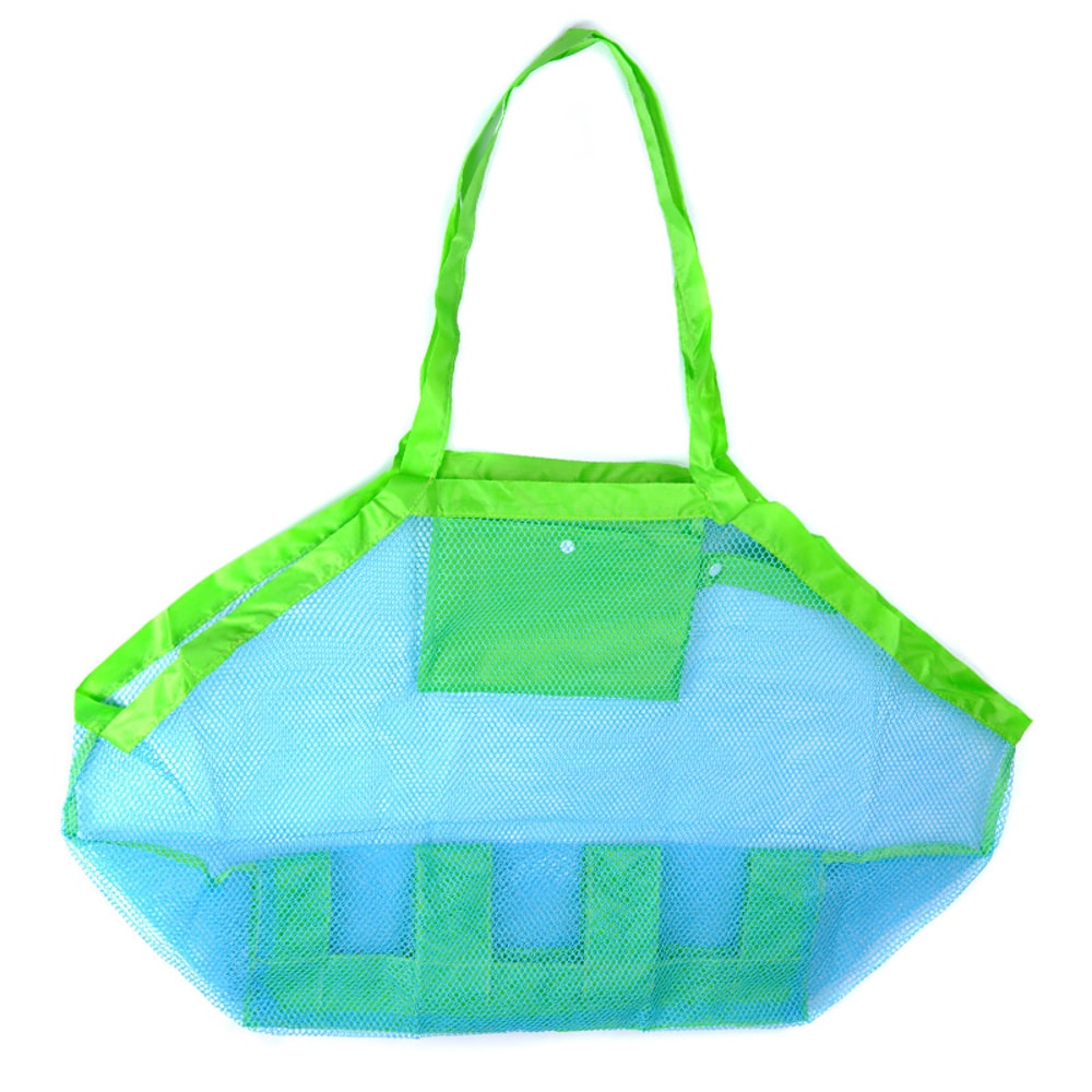 Large Capacity Mesh Beach Bag For Kids Anti Sand Toy Storage Tote Waterproof Travel Organizer 5