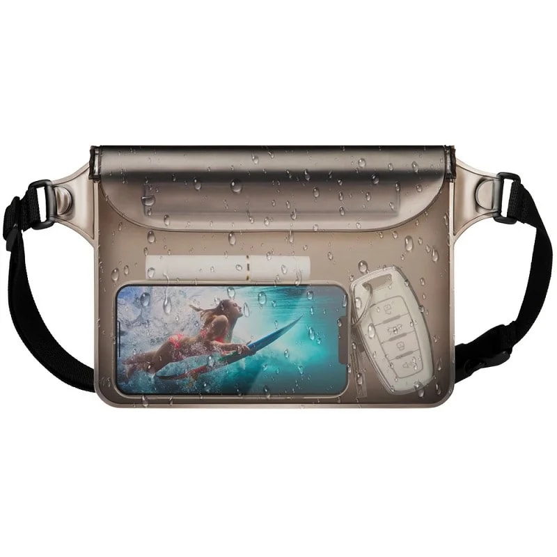 Waterproof Phone Waist Pouch with Adjustable Strap for Swimming Beach Travel