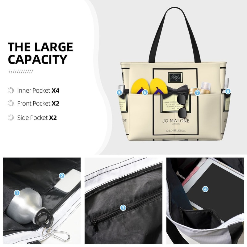 Large Gym Tote Bag For Women Waterproof Travel Duffle Bag With Shoe Compartment Yoga Beach Carryall 1