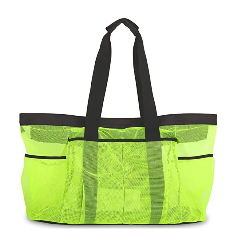 Oversized Mesh Beach Tote With Zipper Pocket Large Beach Bag For Travel And Family Vacations 6