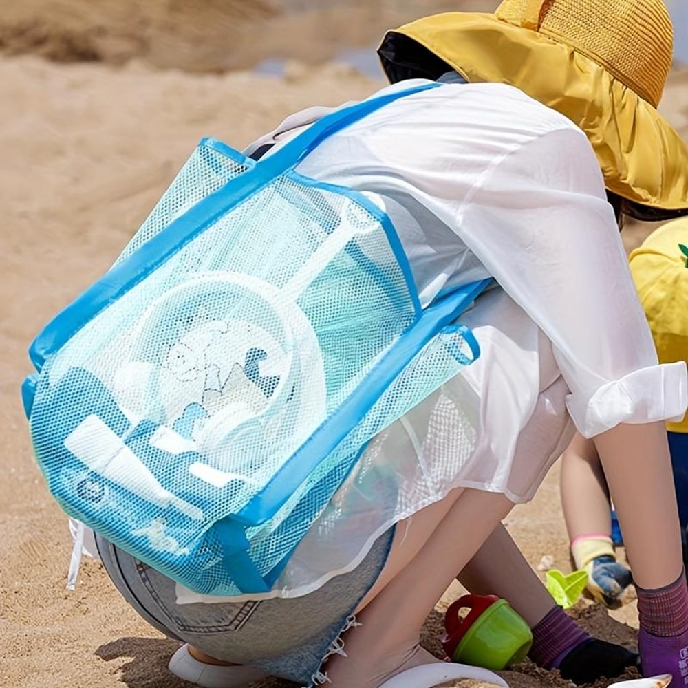 SandFree Mesh Beach Bag Large Capacity Foldable Toy Storage Tote 3