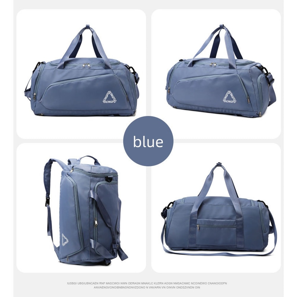 Waterproof Gym Travel Bag with Shoe Compartment and Wet Dry Separation