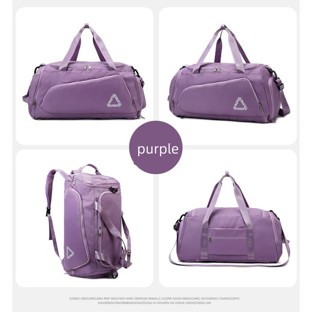 Waterproof Gym Travel Bag with Shoe Compartment and Wet Dry Separation