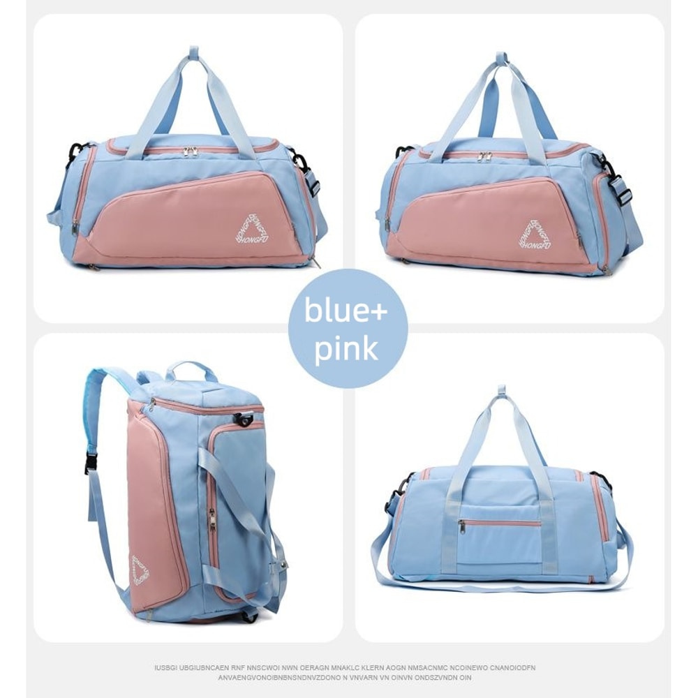 Waterproof Gym Travel Bag with Shoe Compartment and Wet Dry Separation