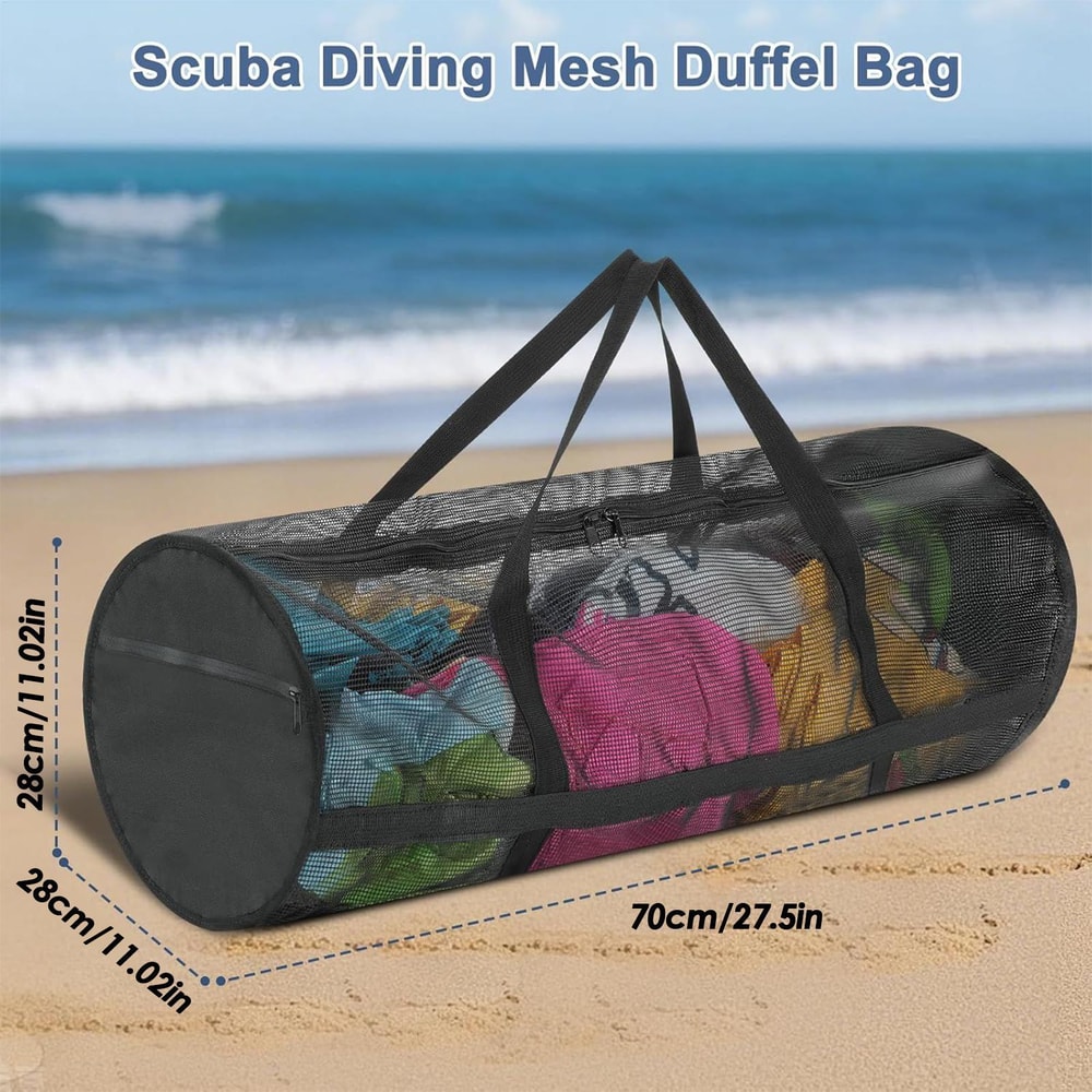 Portable Mesh Dive Bag Large Foldable Snorkel Gear Duffle For Travel Gym Water Sports 4