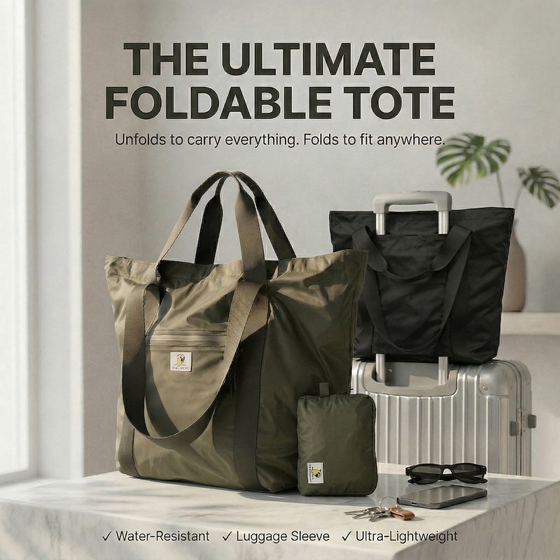 Foldable Travel Bag Large Capacity Carry On Tote Gym Duffel For Weekend And Fitness Use 0