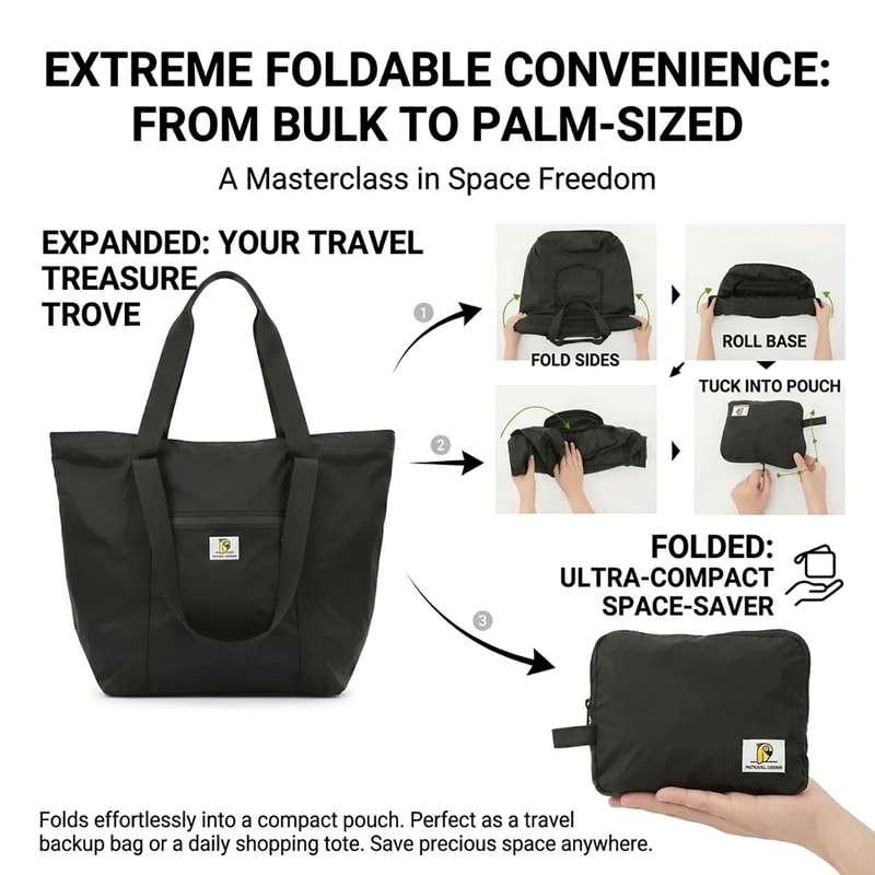 Foldable Travel Bag Large Capacity Carry On Tote Gym Duffel For Weekend And Fitness Use 5