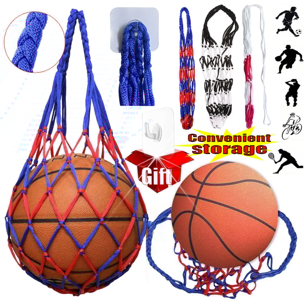 Portable Sports Ball Carrier Net Bag Durable Mesh Storage for Basketball Soccer Volleyball