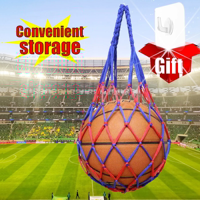 Portable Sports Ball Carrier Net Bag Durable Mesh Storage for Basketball Soccer Volleyball