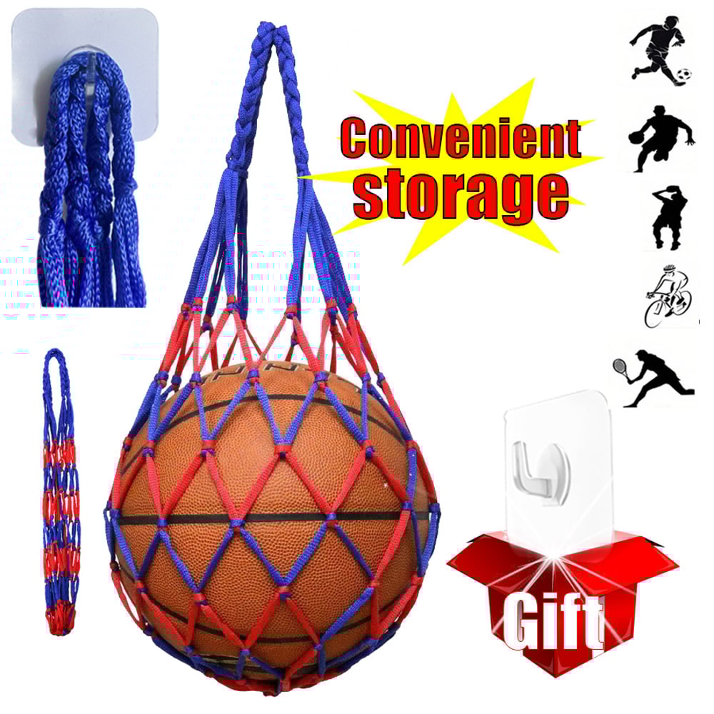 Portable Sports Ball Carrier Net Bag Durable Mesh Storage for Basketball Soccer Volleyball