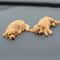 Realistic Sleeping Dog Figurine Set Golden Retriever Labrador Decor for Car Dashboard or Desk