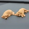 Realistic Sleeping Dog Figurine Set Golden Retriever Labrador Decor for Car Dashboard or Desk