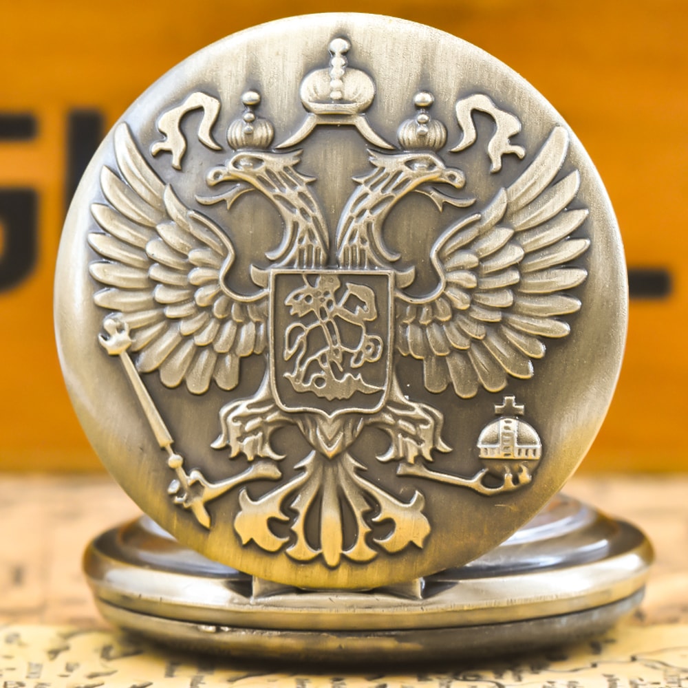 Vintage Steampunk Eagle Pocket Watch Necklace Quartz Antique Pendant Gift 4