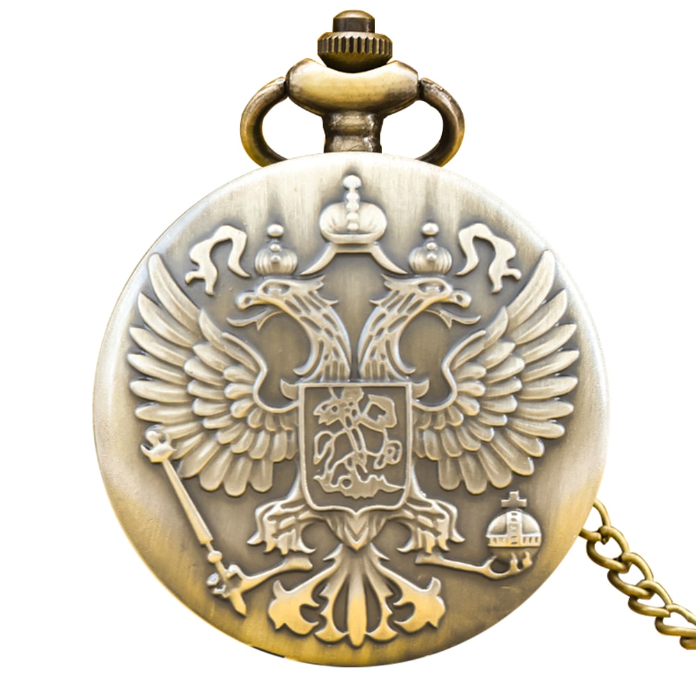 Vintage Steampunk Eagle Pocket Watch Necklace Quartz Antique Pendant Gift 0