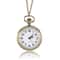 Vintage Roman Numeral Pocket Watch Necklace Quartz Bronze Pendant Timepiece 1