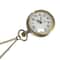 Vintage Roman Numeral Pocket Watch Necklace Quartz Bronze Pendant Timepiece 3