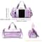 Large Capacity Women Travel Duffel Bag with Shoe Compartment Gym Weekender Tote