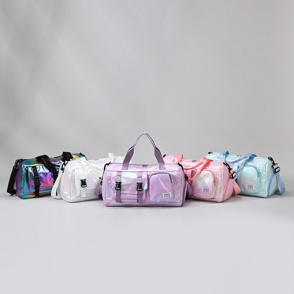 Large Capacity Women Travel Duffel Bag with Shoe Compartment Gym Weekender Tote