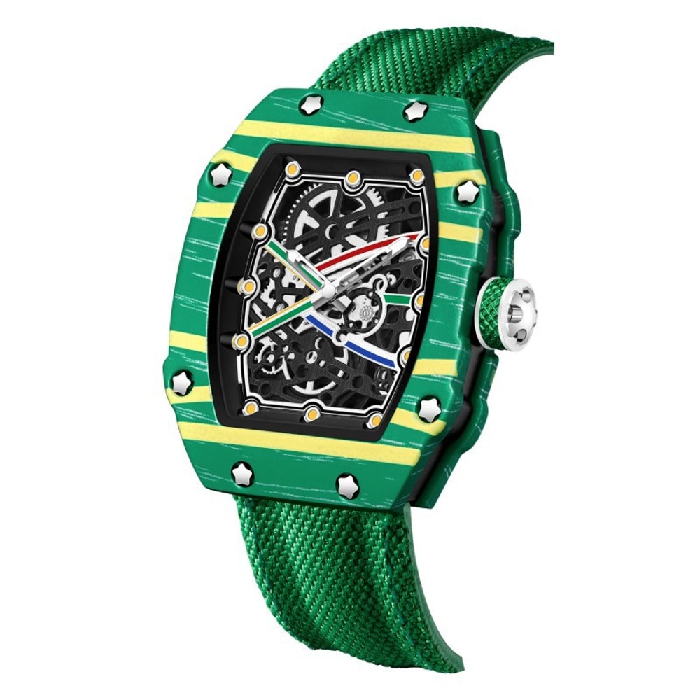 Ultra Thin Barrel Shape Quartz Watch Nylon Strap Stylish Casual Timepiece 5