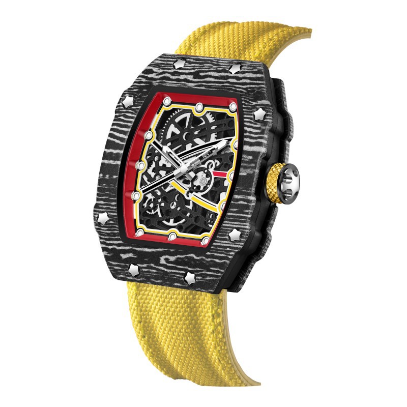 Ultra Thin Barrel Shape Quartz Watch Nylon Strap Stylish Casual Timepiece 6