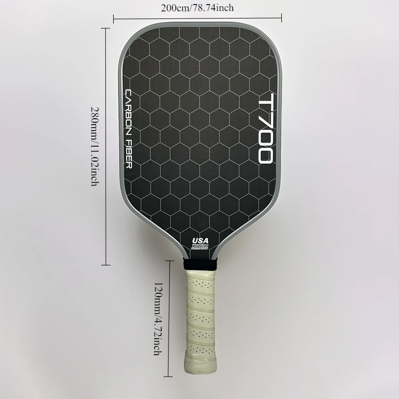 Carbon Fiber Pickleball Paddle with Honeycomb Core for Power Control and Spin