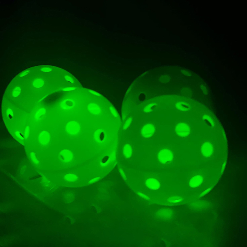 LED Glow Pickleball Balls For Night Play Durable Outdoor Light Up Pickleball Set 1
