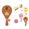 Portable Wooden Paddle Ball Set Elastic String Racket Game for Kids and Adults